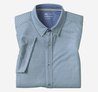 XC Flex® Short-Sleeve Print Knit Shirt- Light Gray Heather