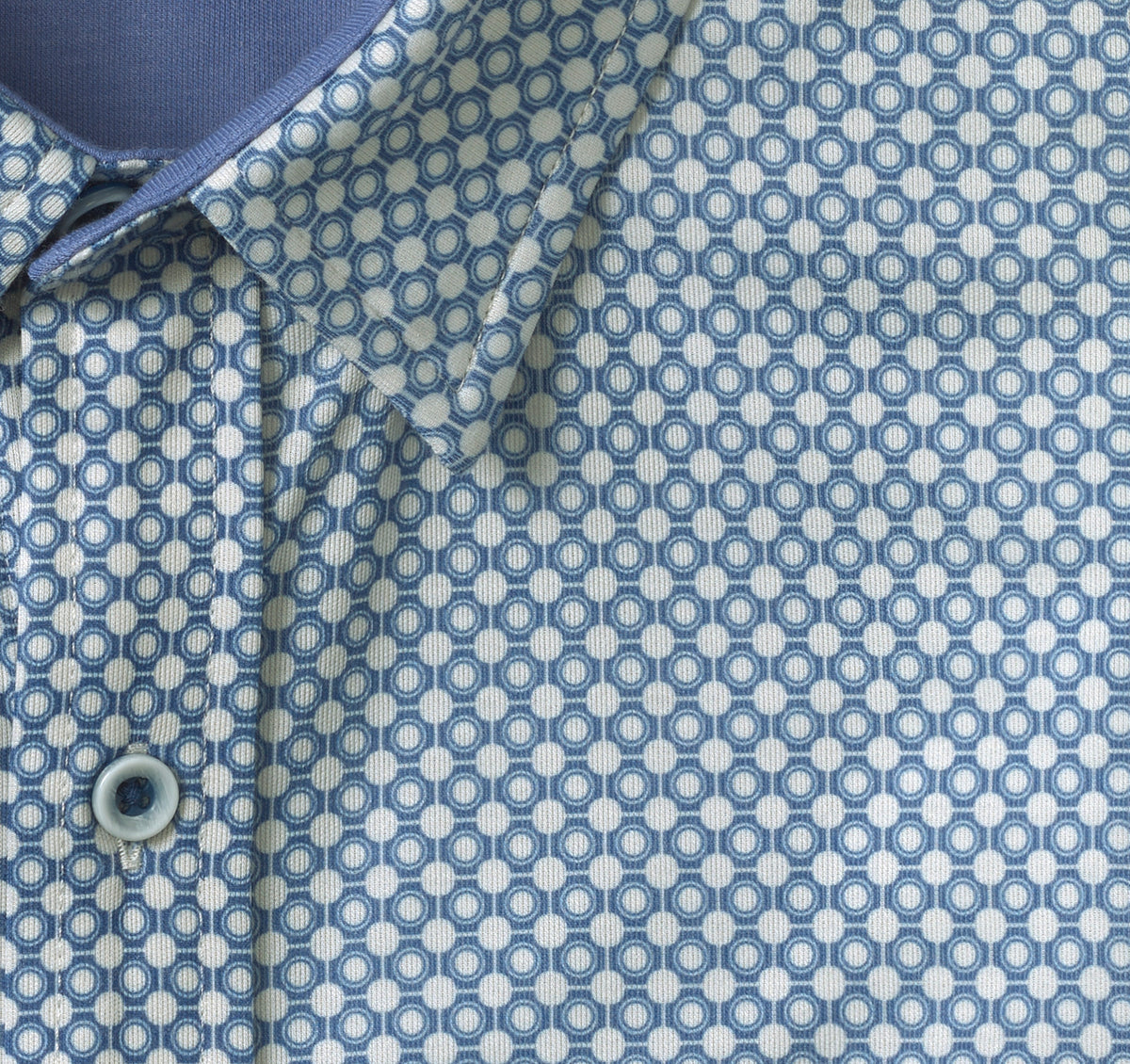 XC Flex® Short-Sleeve Print Knit Shirt- Light Gray Heather