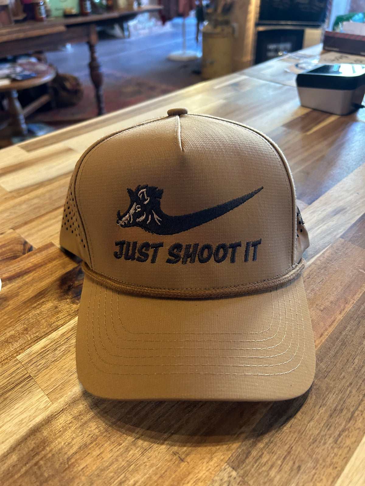 "Just Shoot It" Pig Hat - Caramel - Cactus Alley