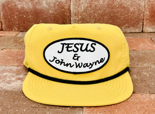 "Jesus and John Wayne" Snapback Cap Yellow- Cactus Alley