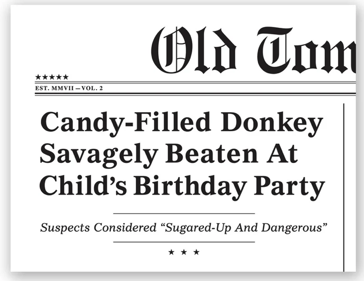 candy-Filled Donkey Greeting Card-The Mincing Mockingbird