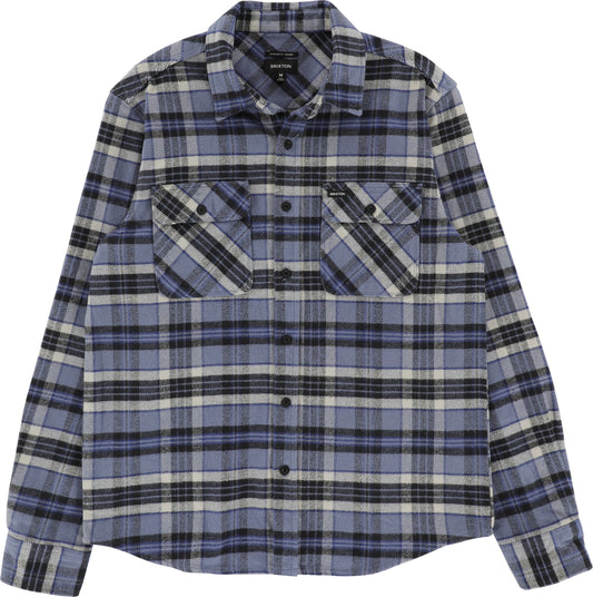 Bowery Heavyweight Flannel - Mineral Blue - Brixton