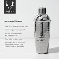 Irving™ Hammered Stainless Steel Cocktail Shaker-Viski