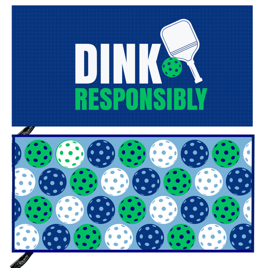 Dink Responsibly Double-Sided Microfiber Towel - Born to Rally