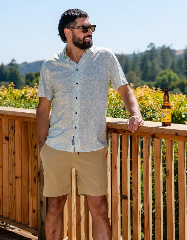 Hidden Llama - Mojave Perforated Button Up