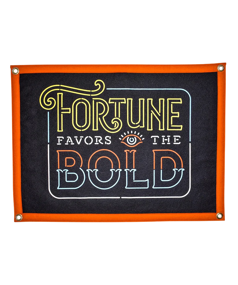 Fortune Favors the Bold Camp Flag - Oxford Pennant