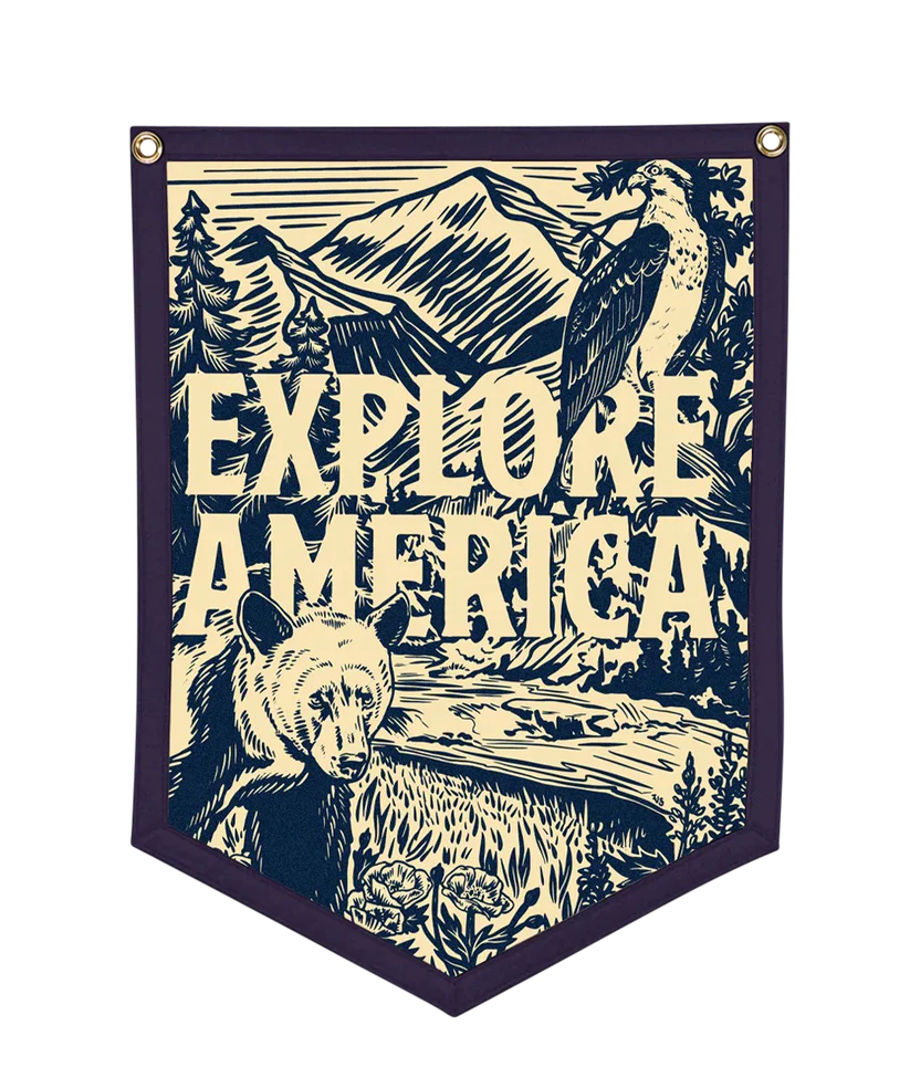 Explore America Camp Flag - Oxford Pennant