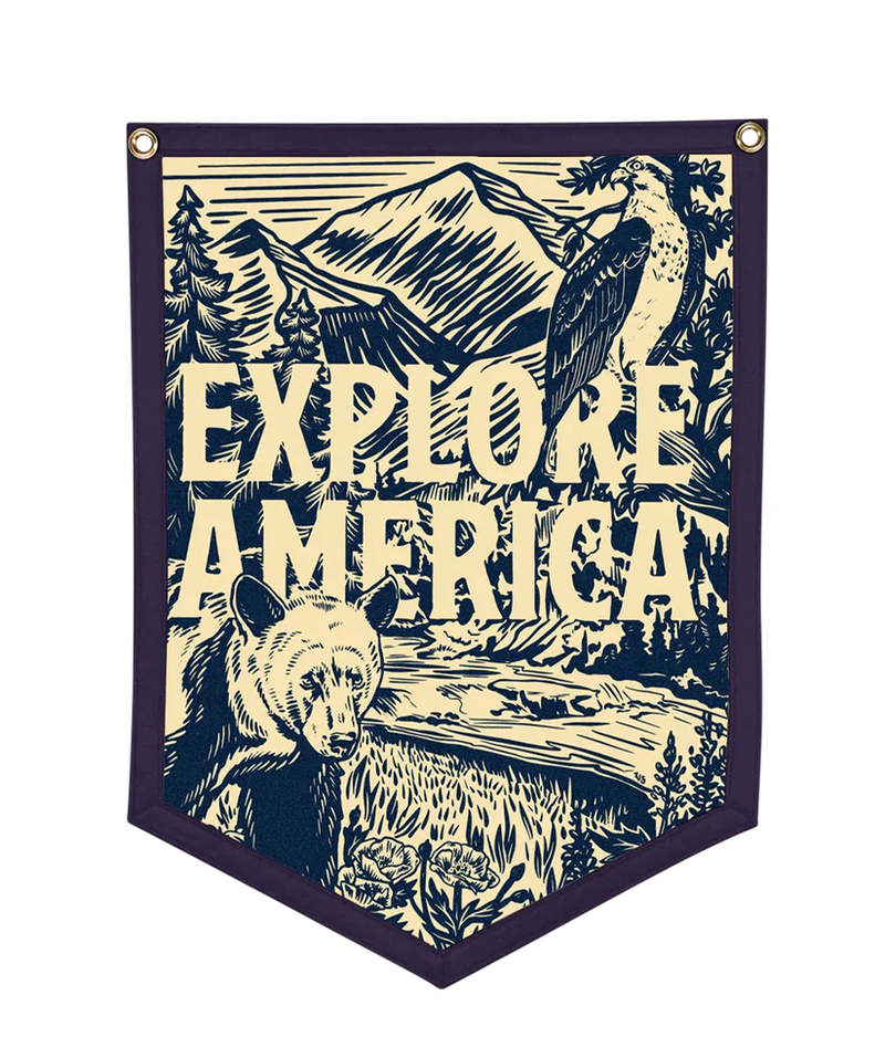 Explore America Camp Flag - Oxford Pennant