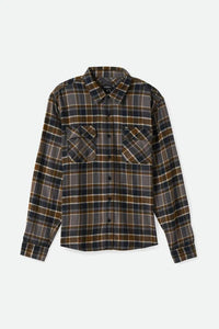 Bowery L/S Flannel - Black/Desert Palm/Beige - Brixton