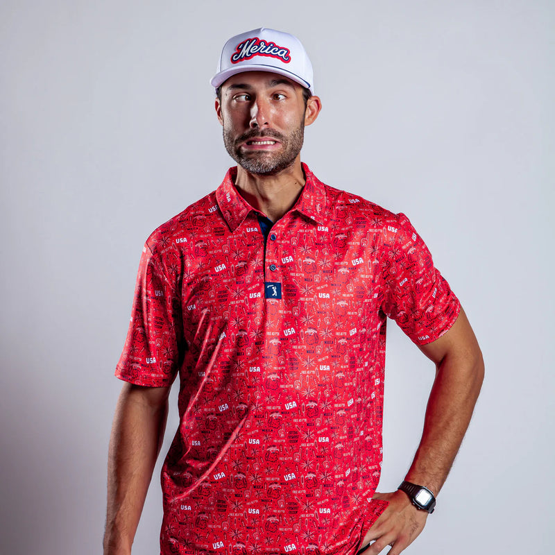 'Merica Polo - Red