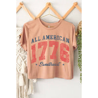 ALL AMERICAN 1776 SWEETHEART GRAPHIC CROP TOP