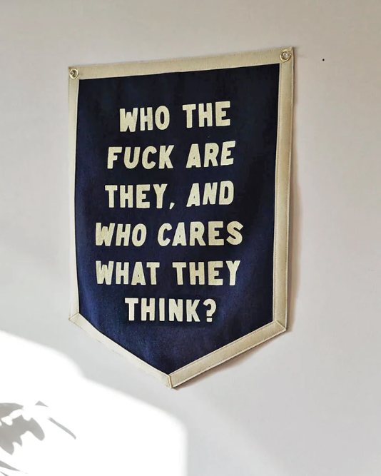 Who Cares What They Think Camp Flag