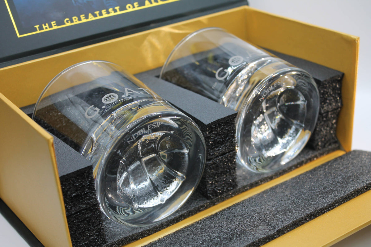 Whiskey Glasses PREMIUM Gift Set - for Basketball Lovers