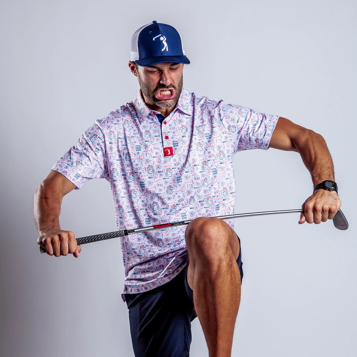 'Merica Polo - White