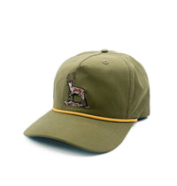Olive "White Tail" Rope Hat