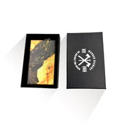 Wood and Resin Pop-Up Wallet - Black/Gold