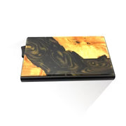 Wood and Resin Pop-Up Wallet - Black/Gold
