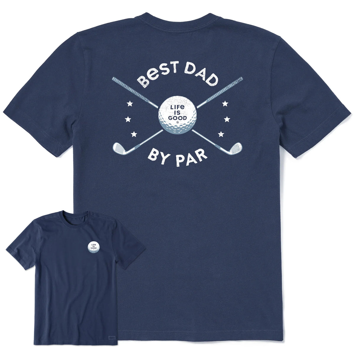 Mens Best Dad By Par Crusher-LITE SS Tee - Smoke Blue