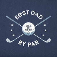 Mens Best Dad By Par Crusher-LITE SS Tee - Smoke Blue