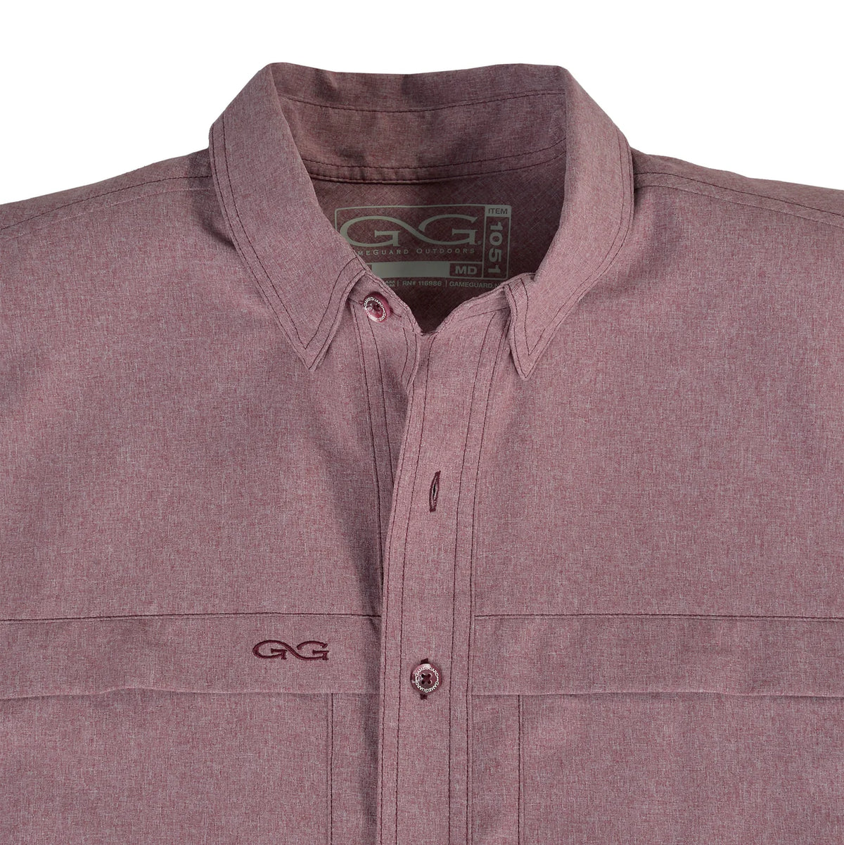 MicroTek Shirt SS- Maroon- GameGaurd