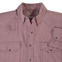 Maroon Pearl Snap Long Sleeve- GameGaurd