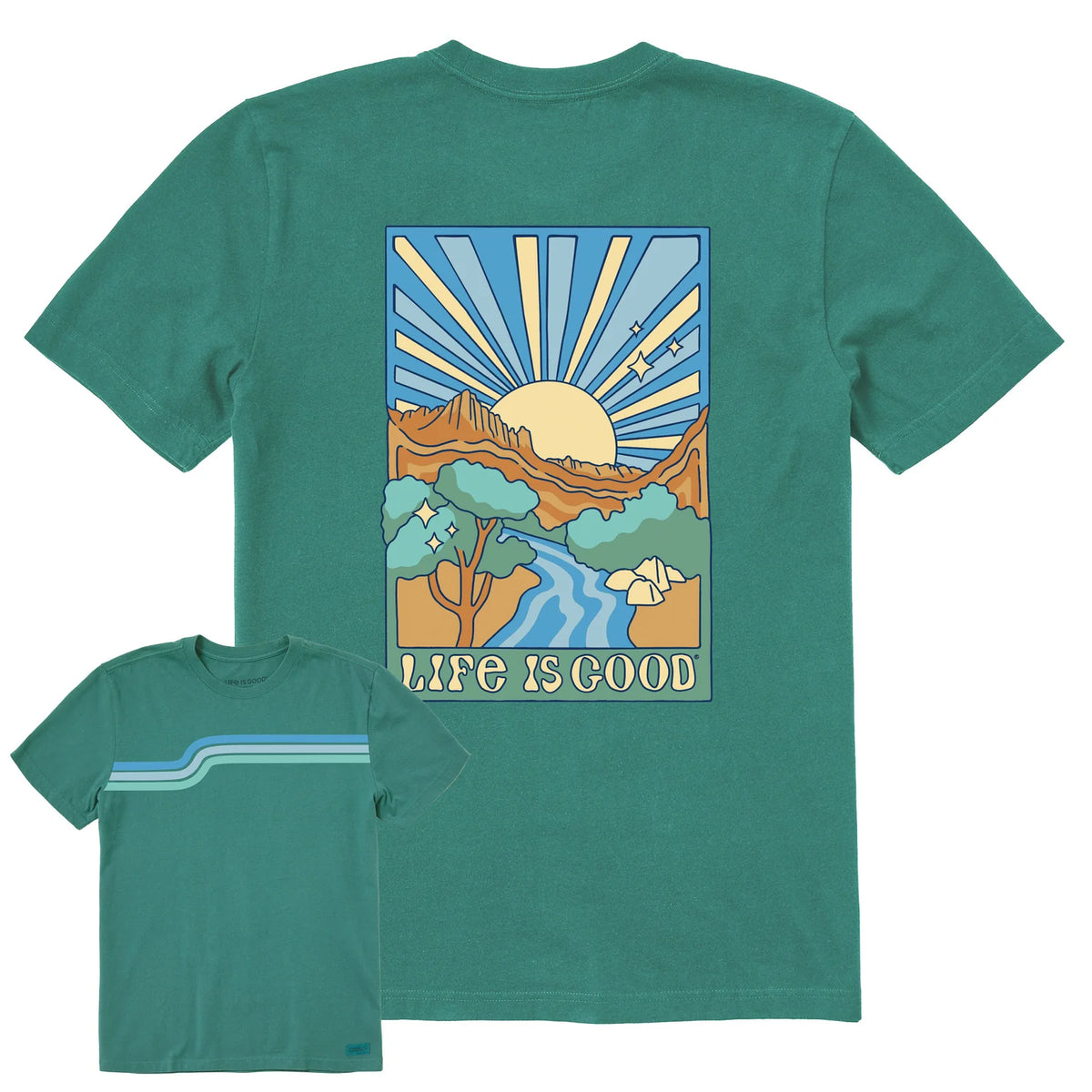 Men's Groovy Stripe SS Crusher Tee