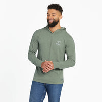 Men's Vertical USA Flag Slub Hoodie