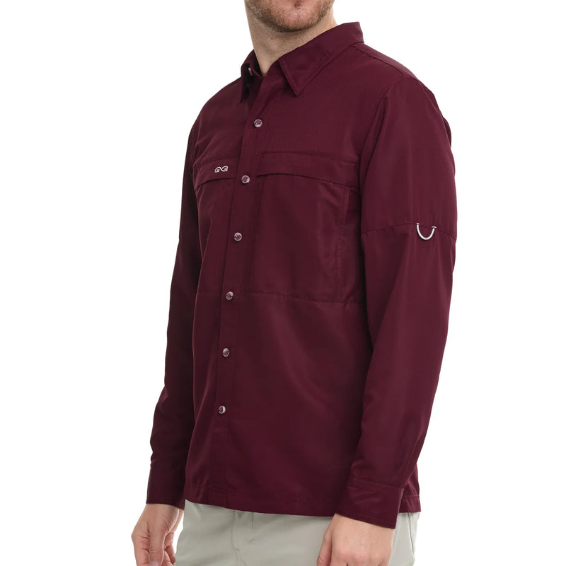 Maroon MicroFiber Long Sleeve- GameGaurd