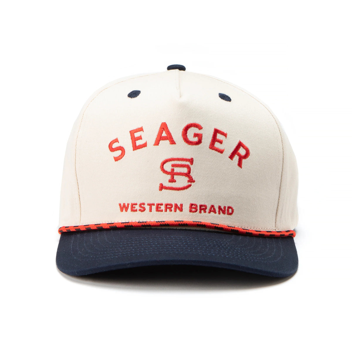 Branded Snapback - Cream/Navy - Seager