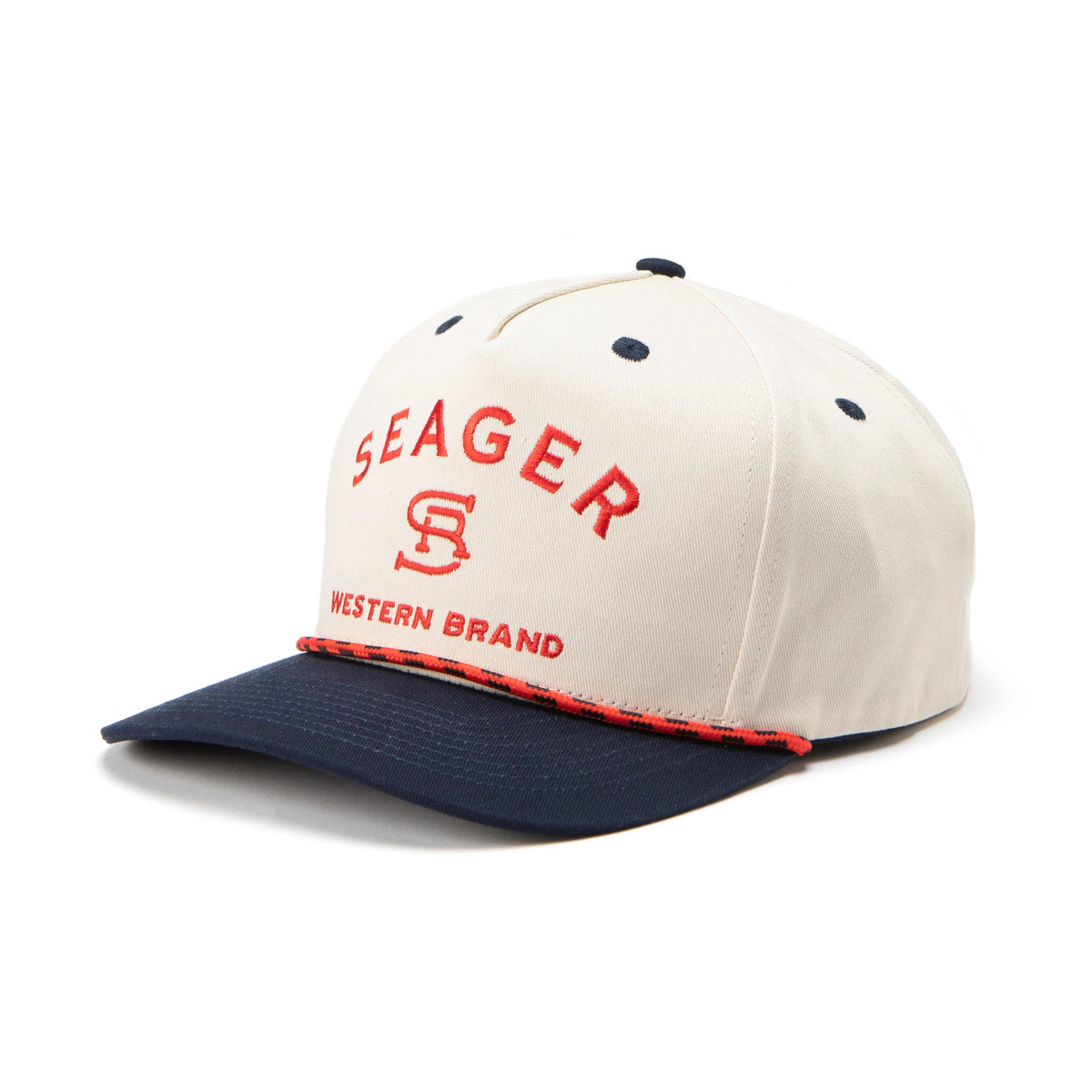 Branded Snapback - Cream/Navy - Seager