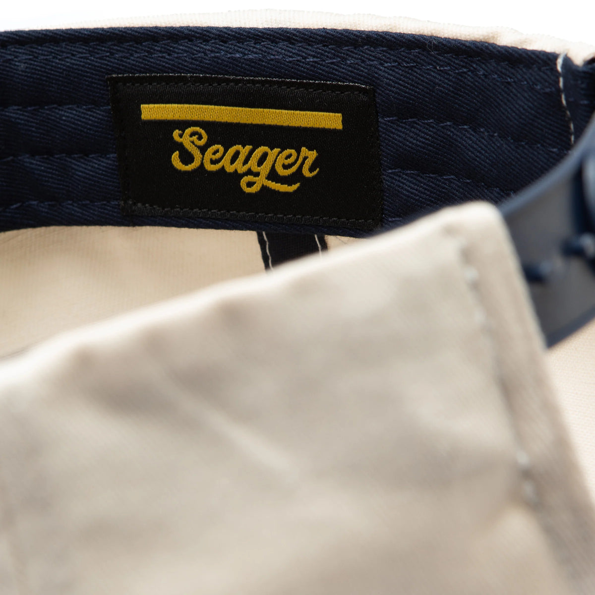 Branded Snapback - Cream/Navy - Seager