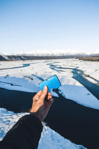 Grid Wallet // Blue Aluminum