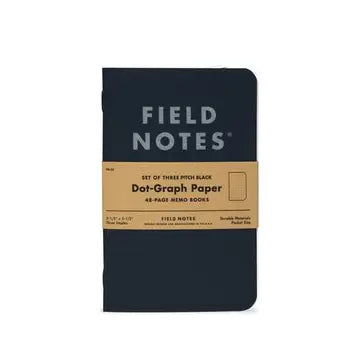 Pitch Black Dot Graph Memo- Set of 3