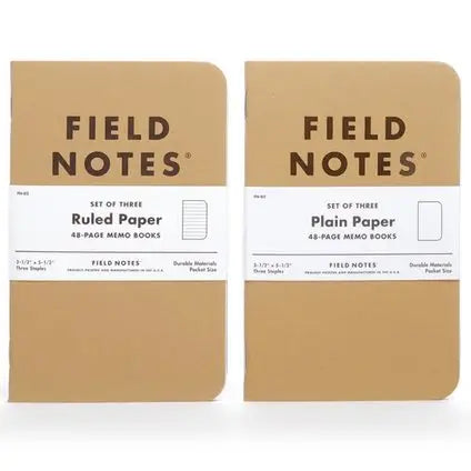 Field Notes Plain Paper - Set of 3