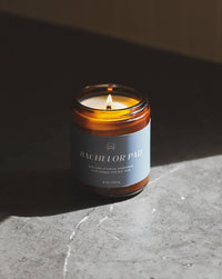 Bachelor Pad | Men's Collection 8oz Soy Candle Amber Jar