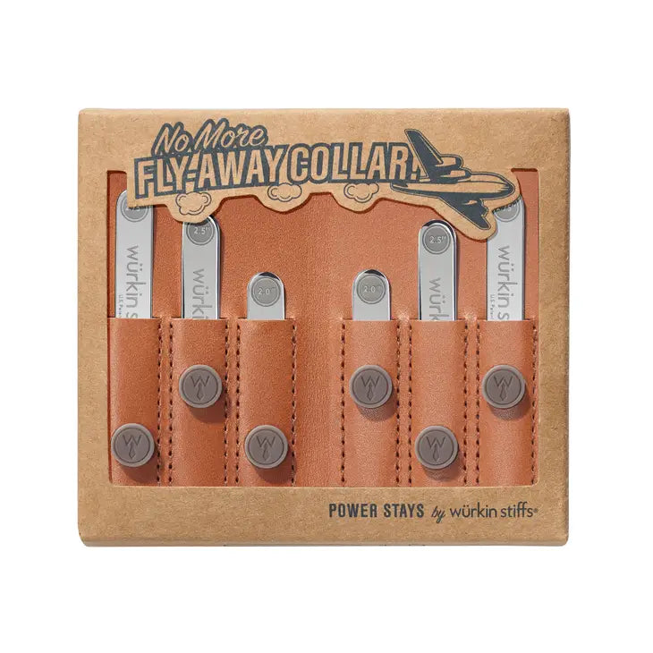 Assorted Size Power Stays Magnetic Collar Stays -Tan- Wurkin Stiffs