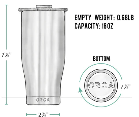 Chaser 16oz - Charcoal - ORCA