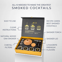 Smoky by Nobleship Cocktail Smoker Kit - Gift Box, Smoke Whiskey, Old Fashioned