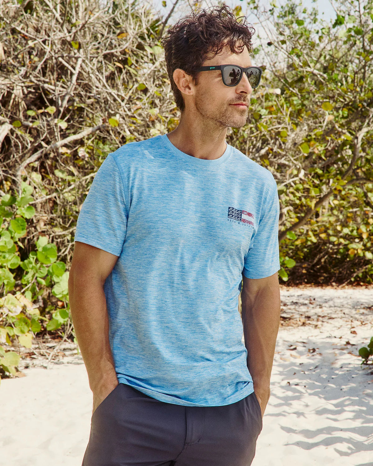UPF Perf. Tee - Bright Blue