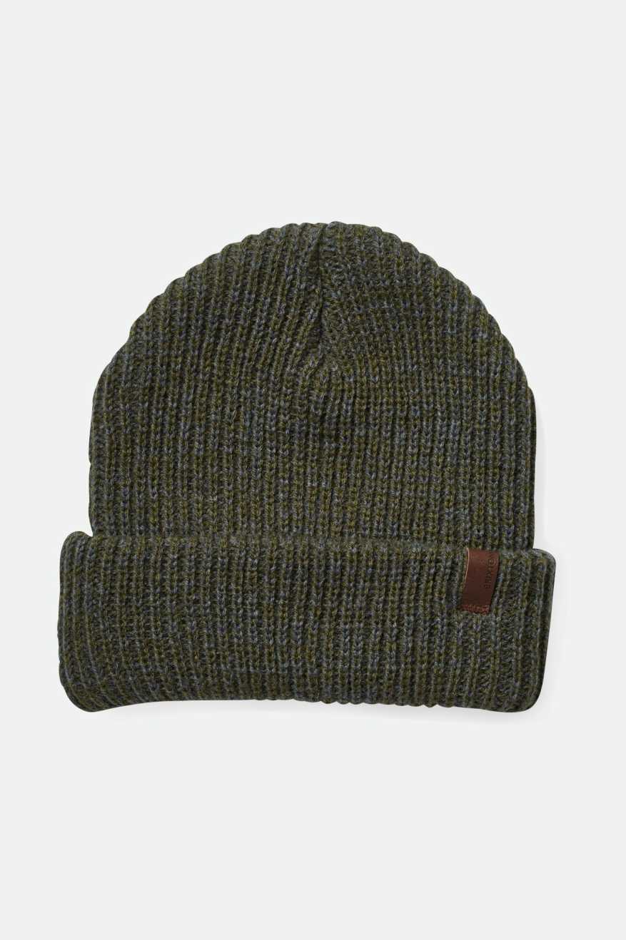 Marled Chunky Beanie-Military Olive-Brixton