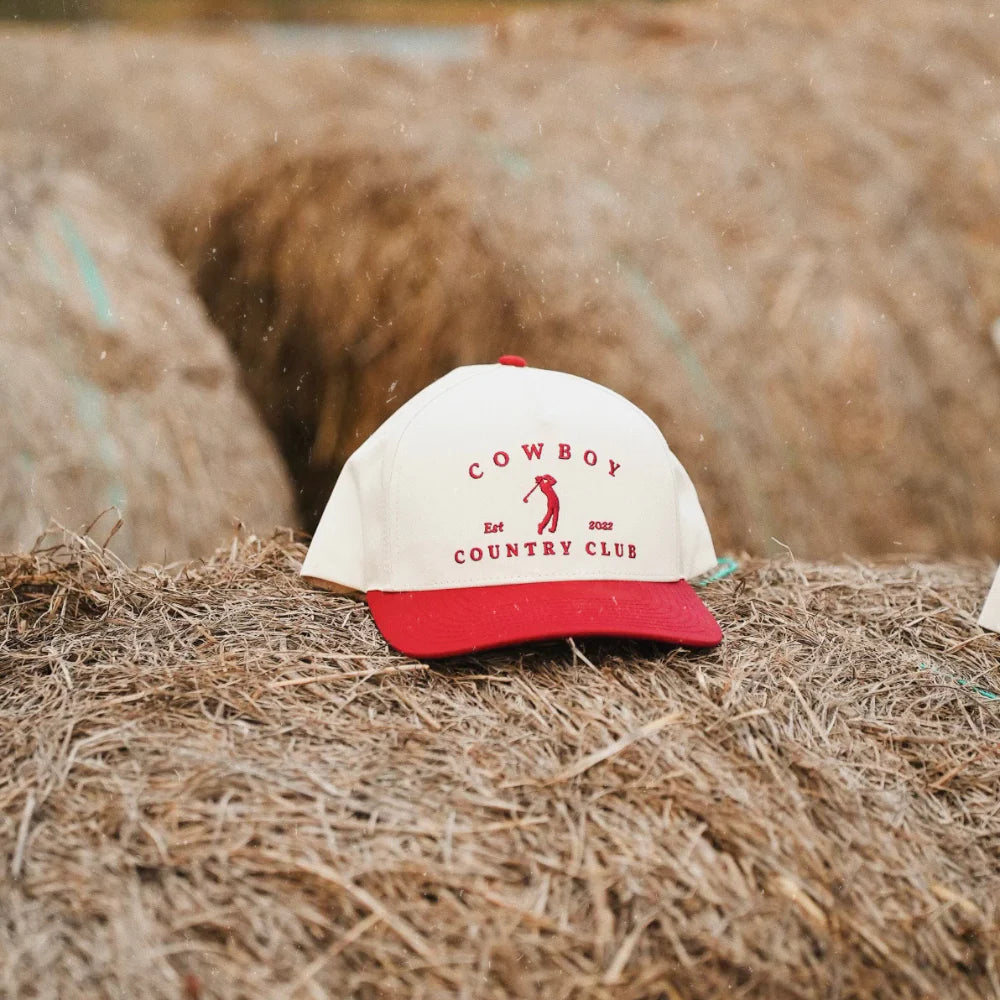 TWO TONE GOLFER HAT - red
