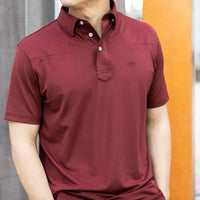 Modern Western Polo - Maroon -TS