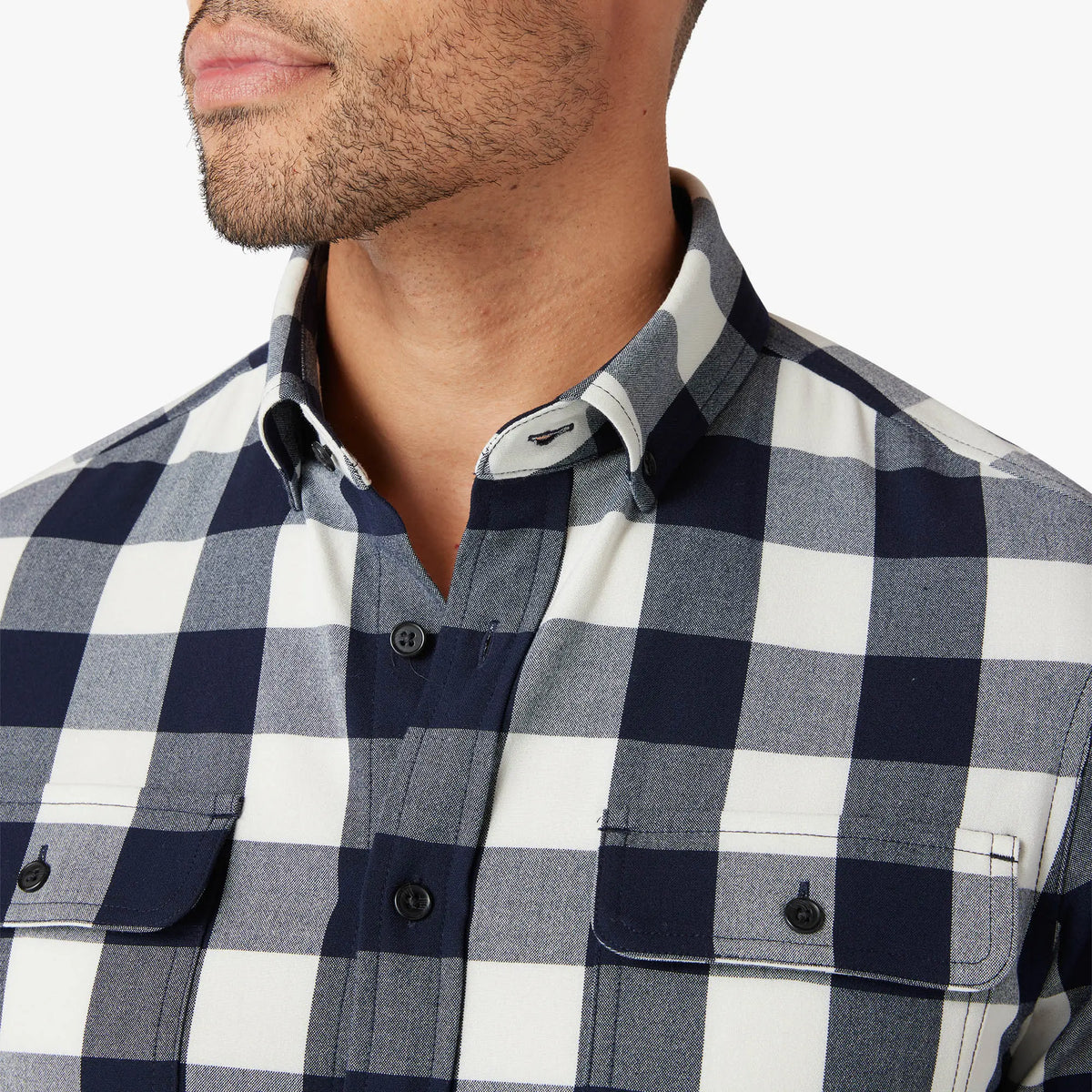 City Flannel - Navy Buffalo Plaid - Mizzen and Main