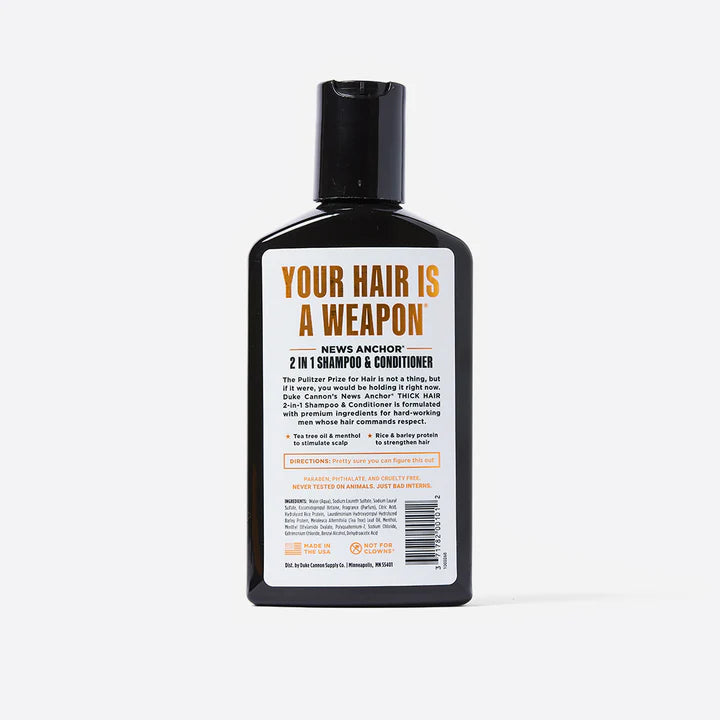 News Anchor 2-in-1 Hair Wash- Bay Rum - Duke Cannon