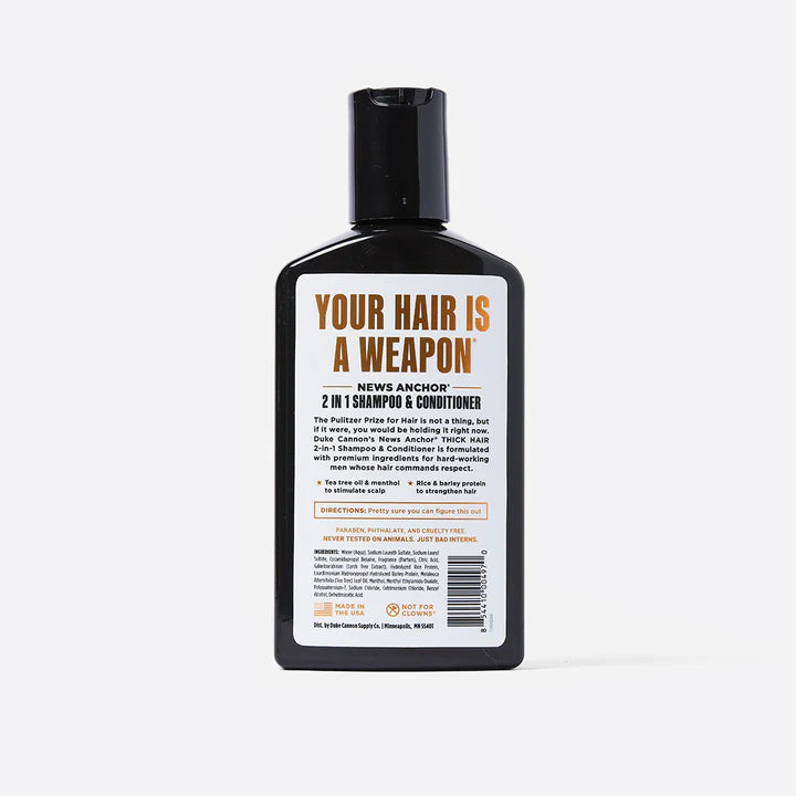 News Anchor 2-in-1 Hair Wash- Cedarwood - Duke Cannon
