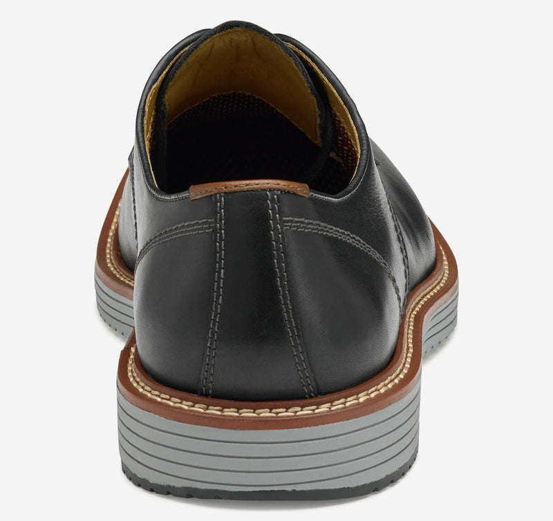 Johnston & Murphy Upton Plain Toe Black Full Grain