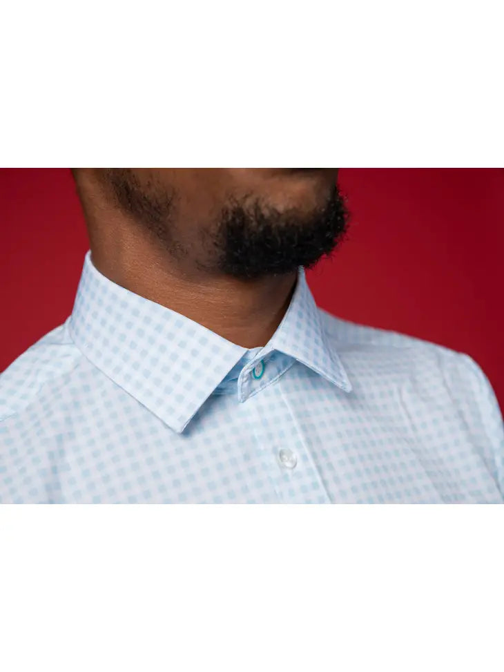 Yale - LS White and Blue - & Collar