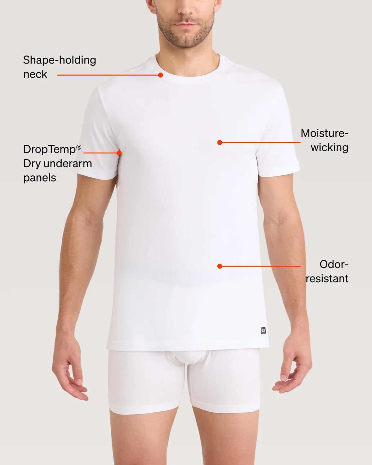 Cooling Crew Neck Undershirt(2 Pack)