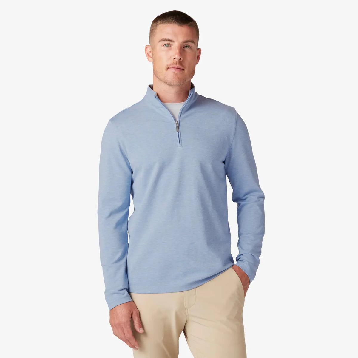 ProFlex Quarter Zip - Light Pastel Blue - Mizzen and Main