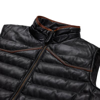 MAVERICK LEATHER VEST - Black